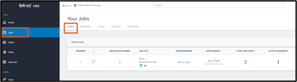 Hire/Applicant Tracking-Hiring Teams – TriNet Cloud Help Desk