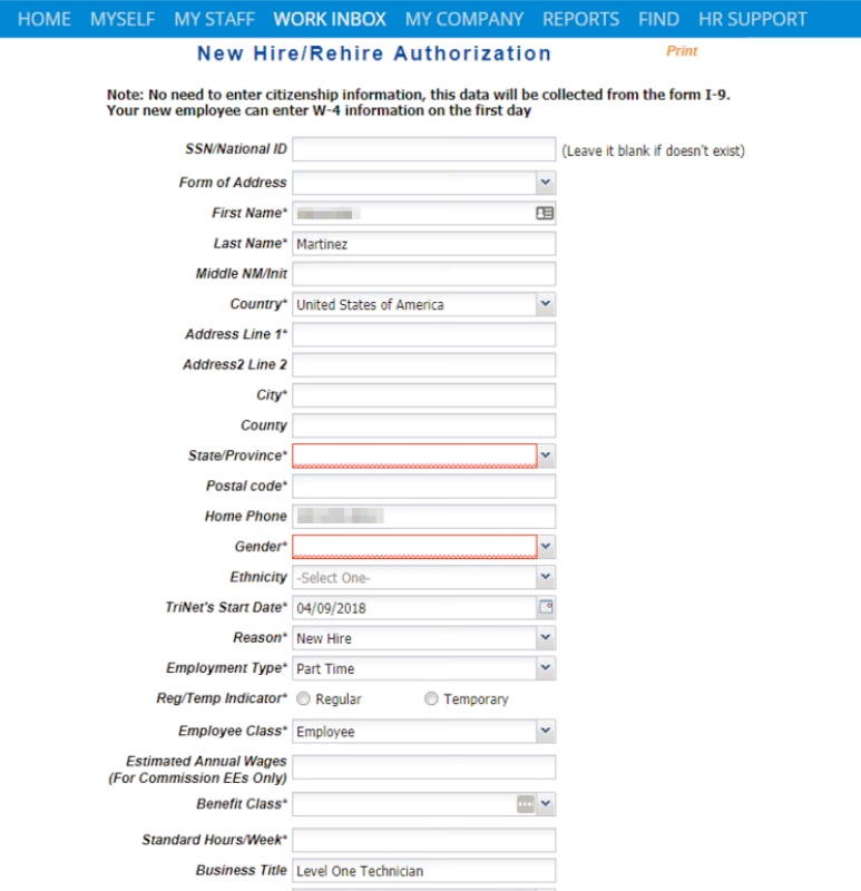 trinet hr passport login