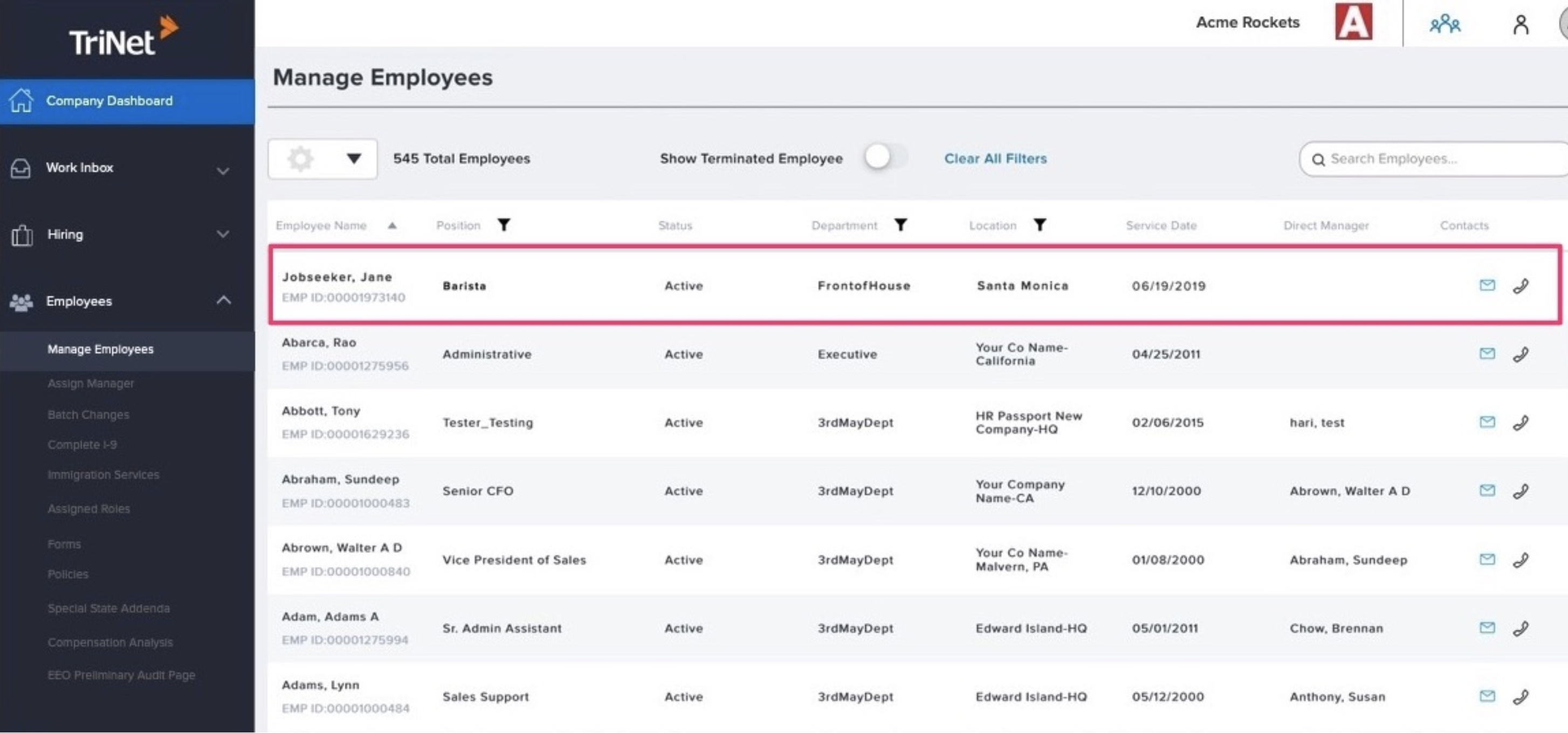 trinet hr passport where to find w2