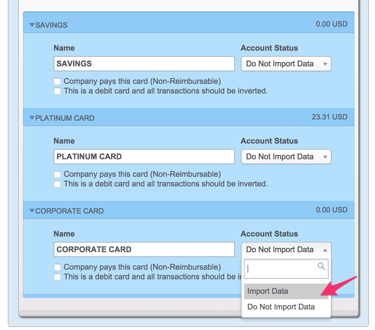 Choosing Which Accounts To Import (Bank/Credit Cards) – TriNet Cloud ...